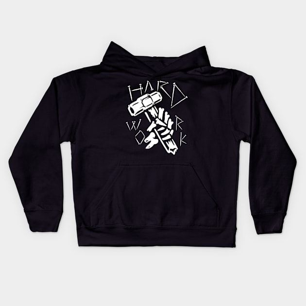 Hard Work Kids Hoodie by quilimo